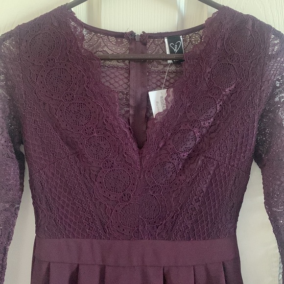 NWT Windsor Secret Obsession Plum Lace Skater dress small - Picture 6 of 9